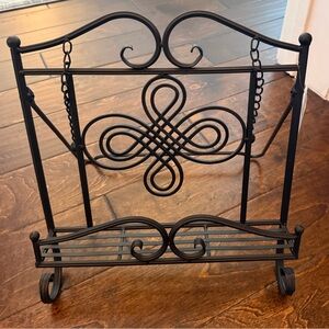 Black Wrought Iron Cookbook Stand